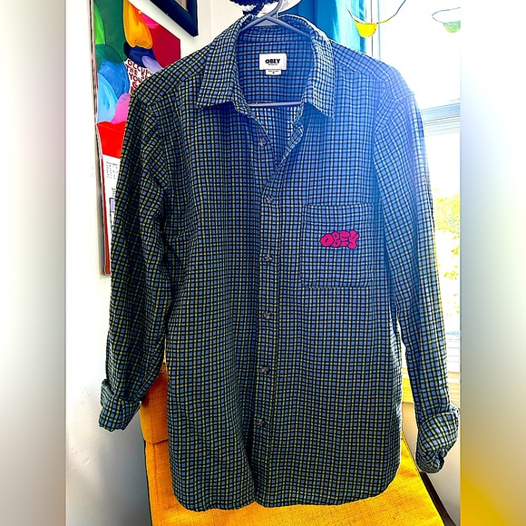 Obey Button up Shirt - Picture 1 of 4
